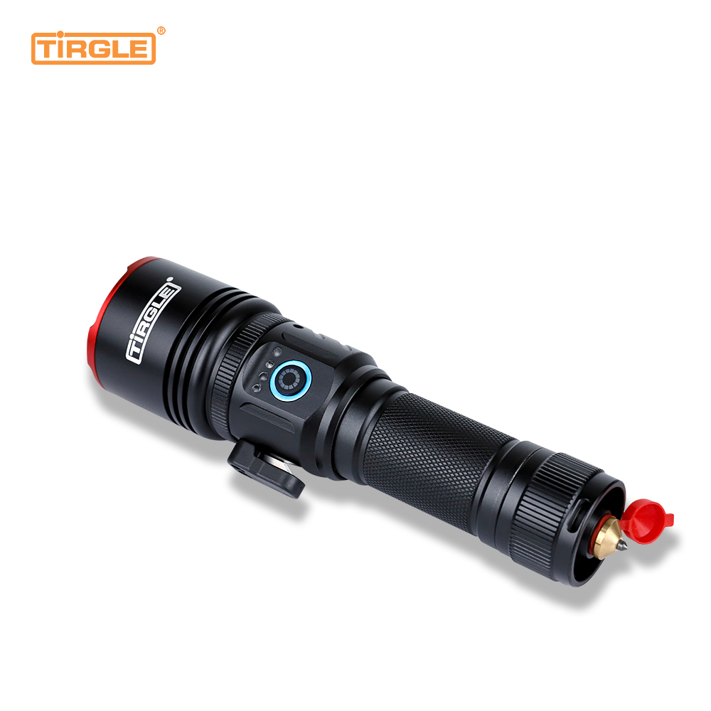 HL-5003 Laser Trắng có thể thu vào tập trung USB sạc nhanh di động ban đêm ngoài trời hộ gia đình đèn pin chống thấm nước lấy nét bằng kính thiên văn